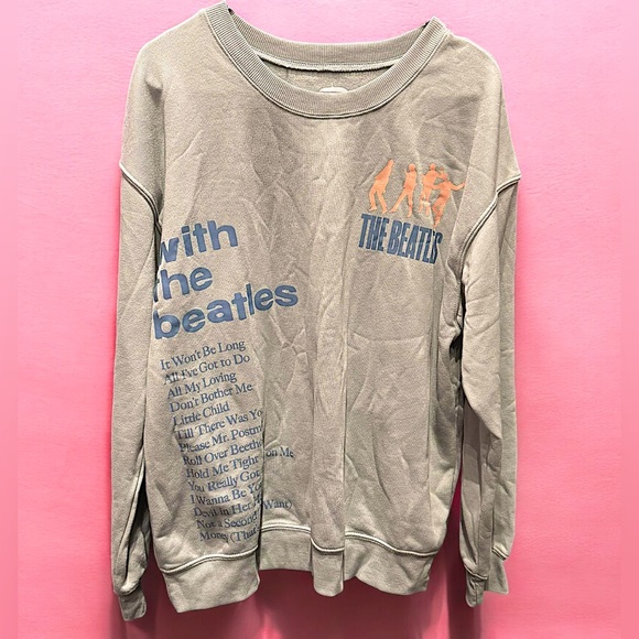 Gray Beatles Graphic Sweatshirt NWT size LARGE - Picture 1 of 7